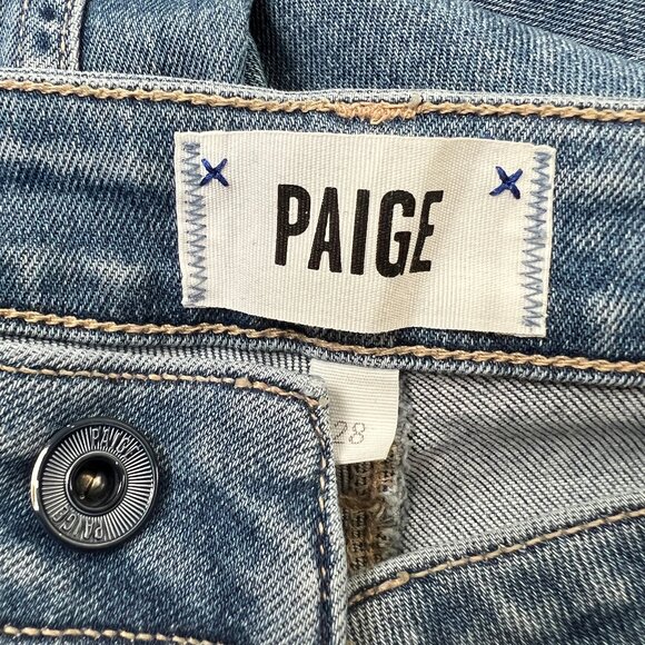 Anthropologie Paige Colette Crop Kick Flare High Rise Waisted Cropped Jeans 28 - Picture 5 of 12